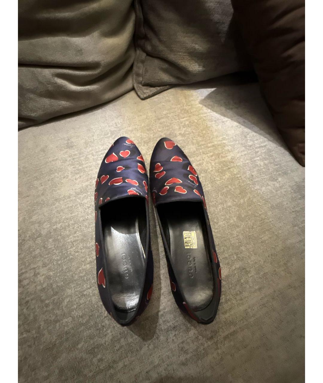 GUCCI Темно-синие лоферы, фото 3