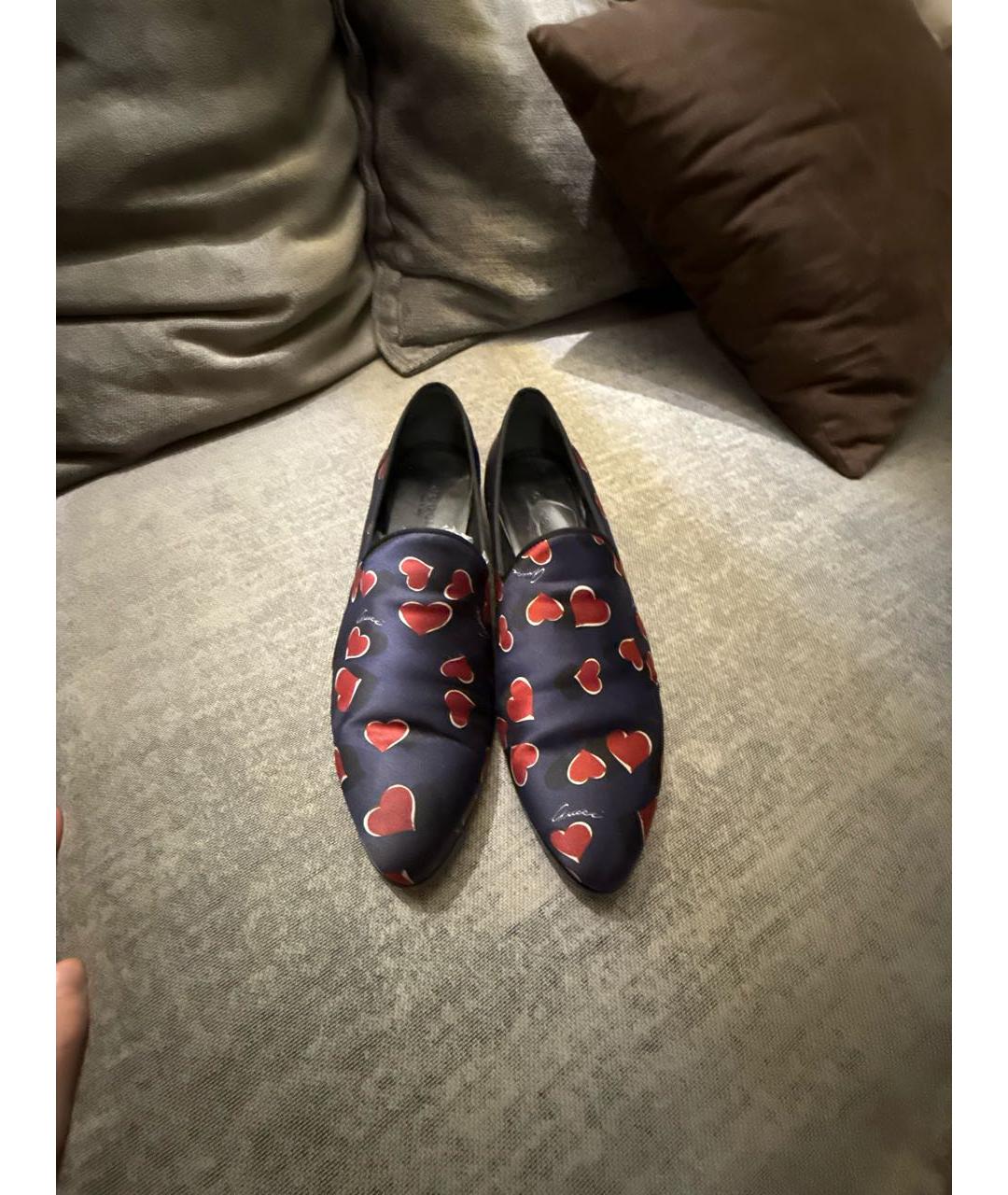 GUCCI Темно-синие лоферы, фото 2