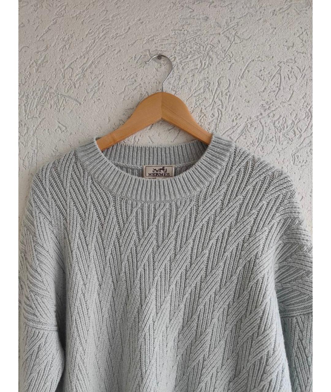 HERMES Голубой кашемировый джемпер / свитер, фото 3