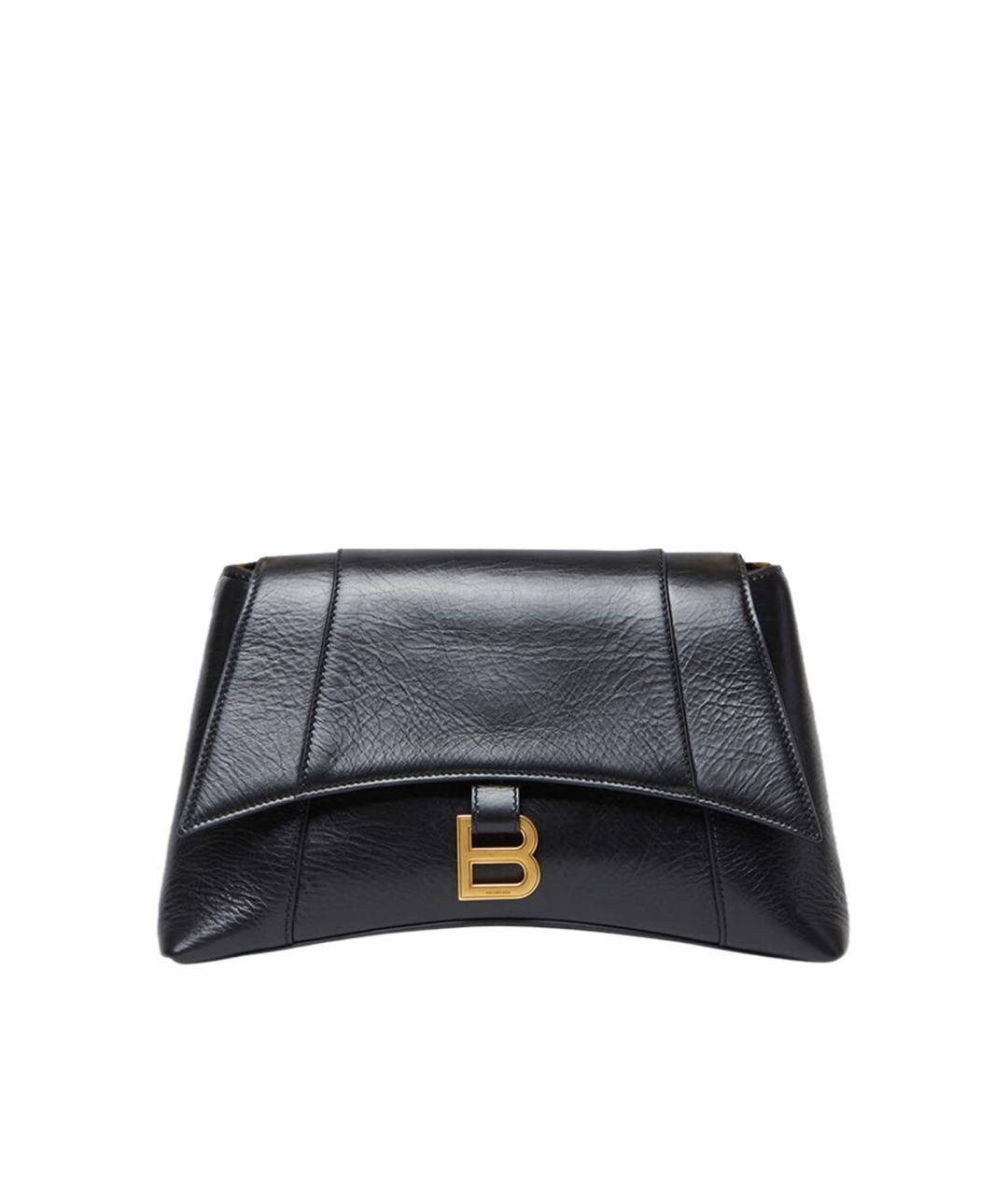 BALENCIAGA Черная кожаная сумка через плечо, фото 1