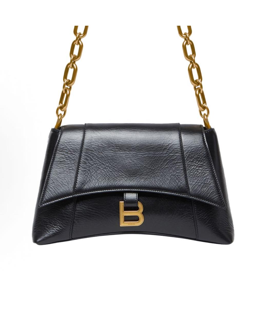BALENCIAGA Черная кожаная сумка через плечо, фото 5