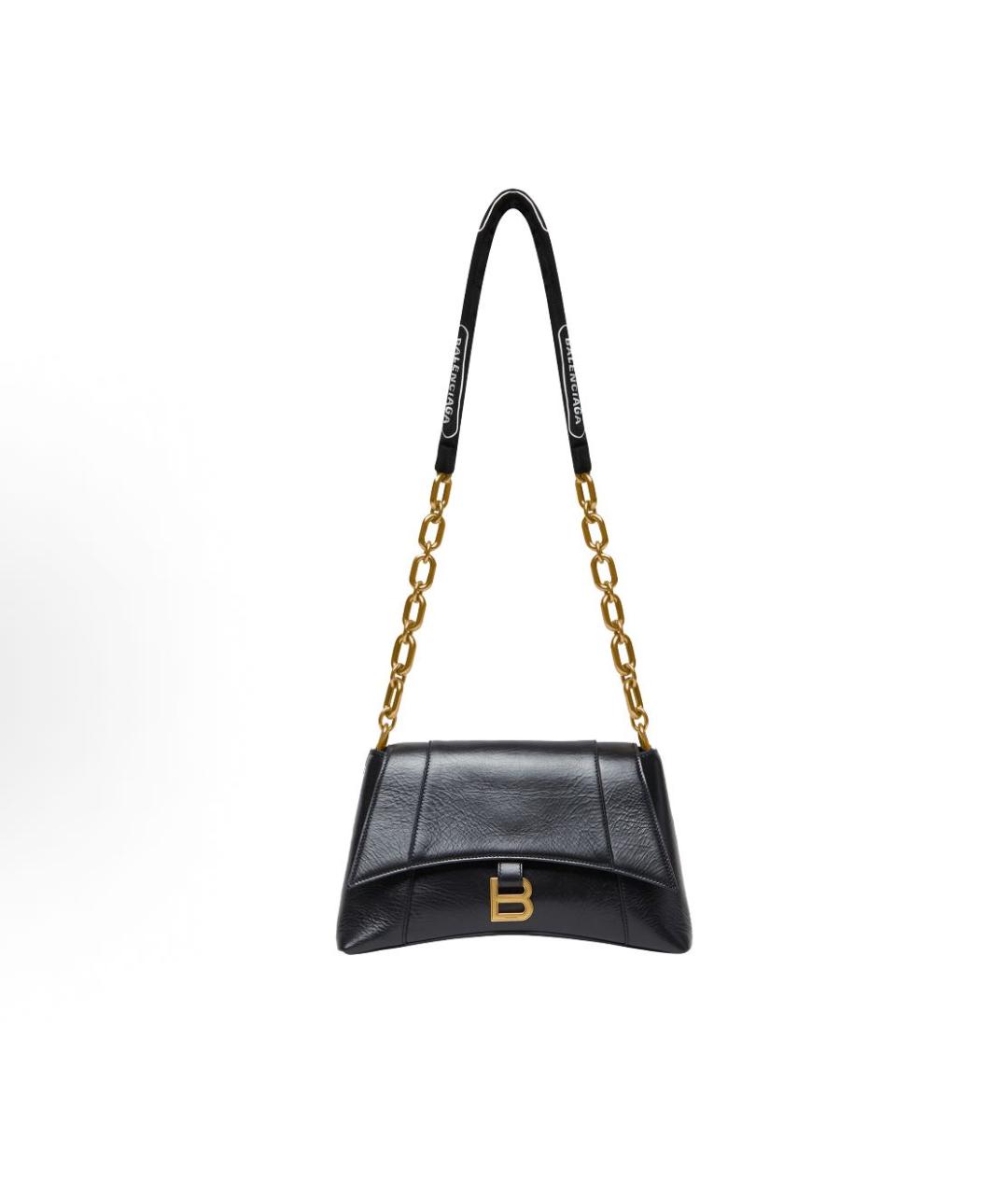 BALENCIAGA Черная кожаная сумка через плечо, фото 2