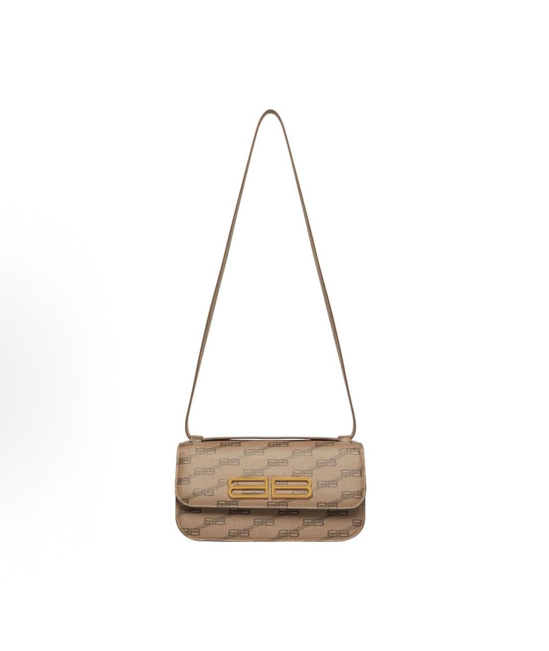 BALENCIAGA Бежевая кожаная сумка через плечо, фото 2