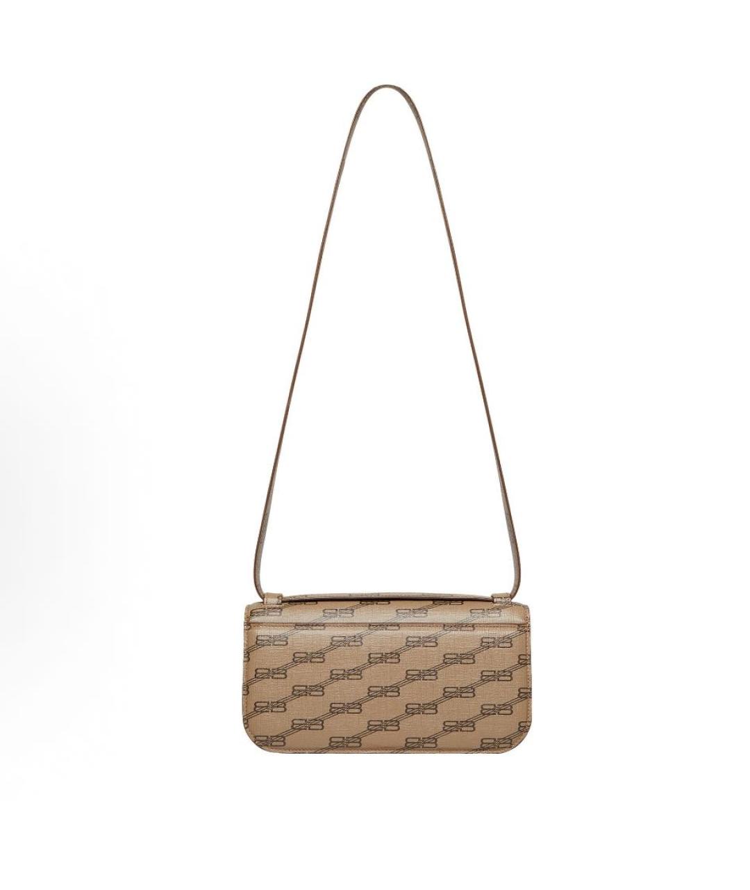 BALENCIAGA Бежевая кожаная сумка через плечо, фото 3