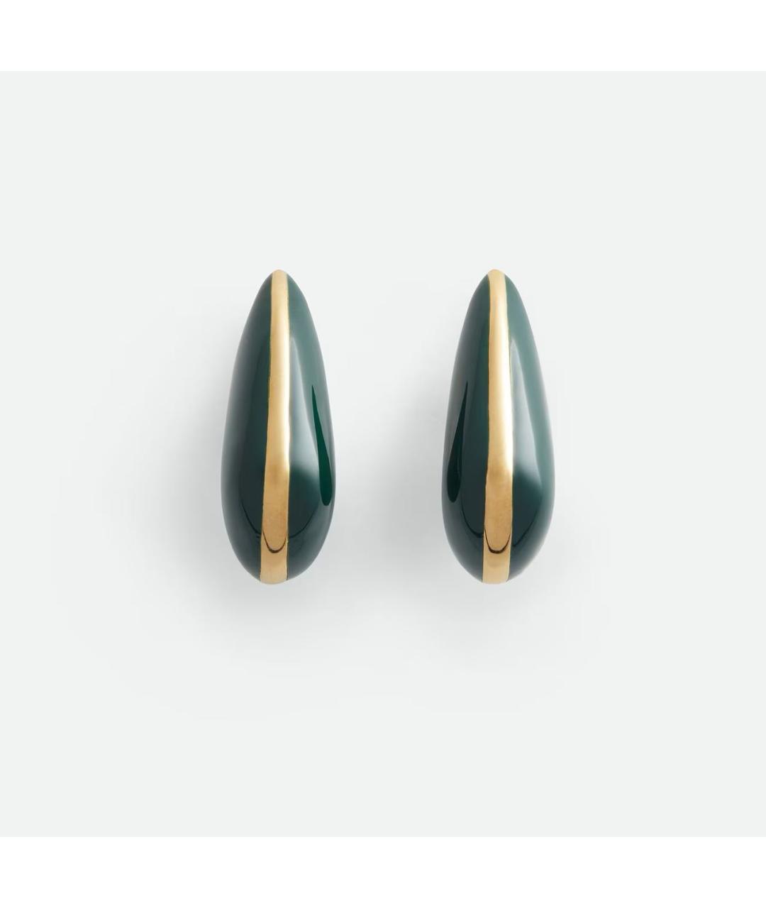 BOTTEGA VENETA Зеленые серебряные серьги, фото 3