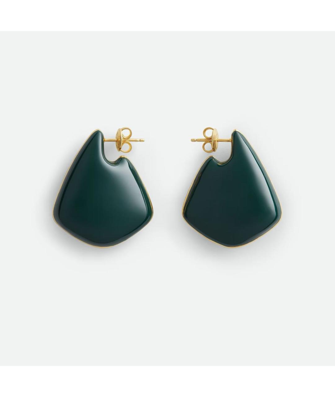 BOTTEGA VENETA Зеленые серебряные серьги, фото 5