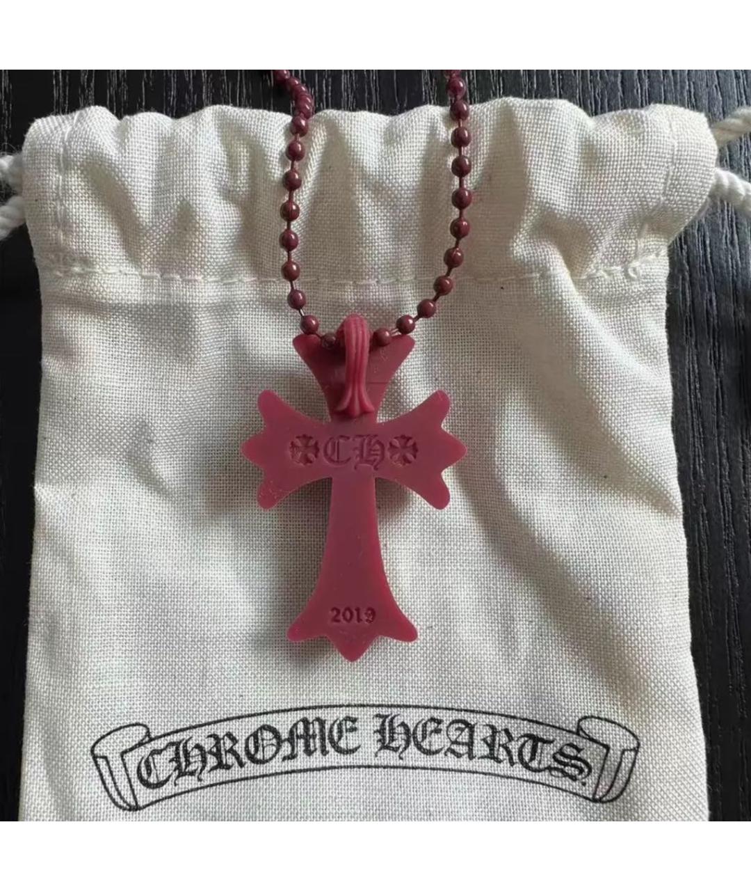 CHROME HEARTS Бордовая цепочка/подвеска, фото 2