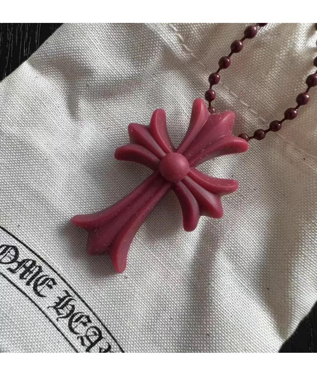 CHROME HEARTS Бордовая цепочка/подвеска, фото 3
