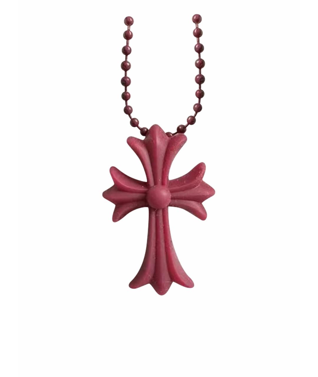 CHROME HEARTS Бордовая цепочка/подвеска, фото 1