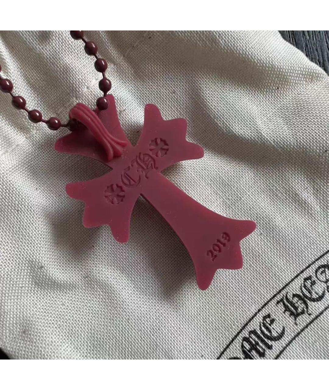 CHROME HEARTS Бордовая цепочка/подвеска, фото 4