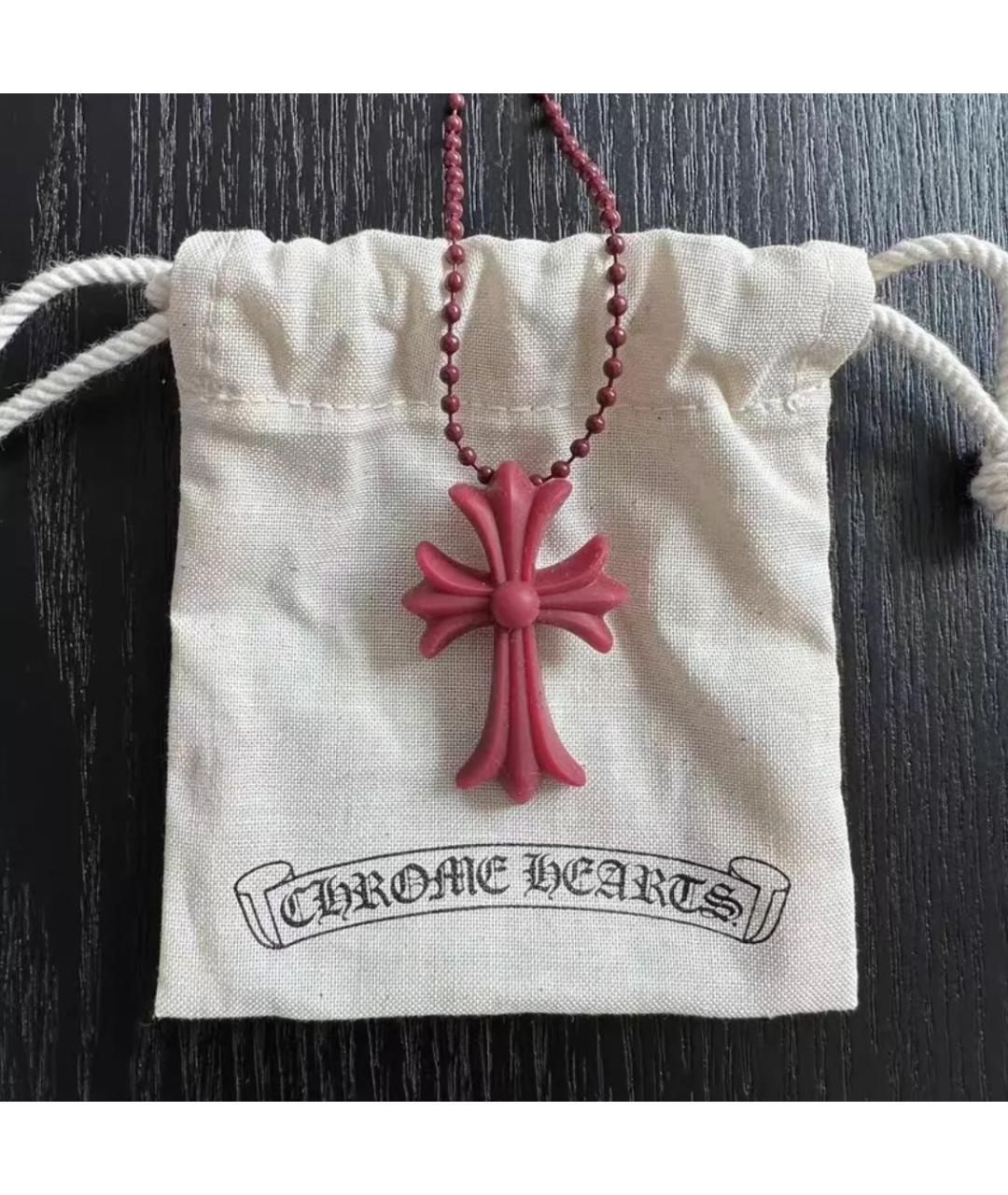 CHROME HEARTS Бордовая цепочка/подвеска, фото 5