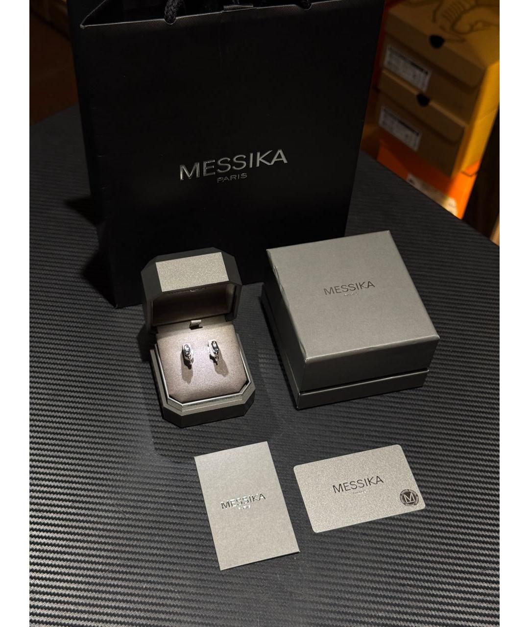 MESSIKA Серебряные серьги из белого золота, фото 3