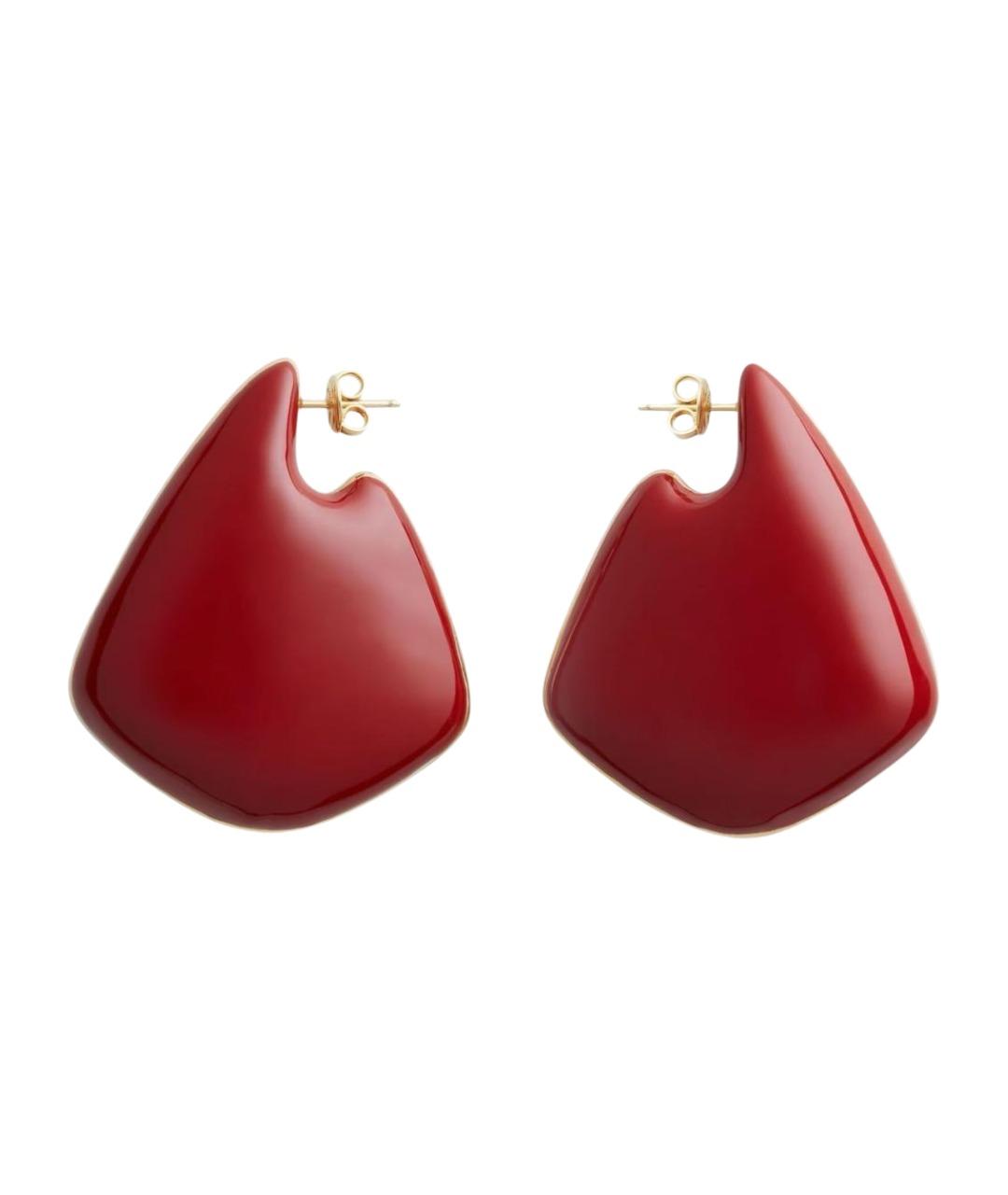 BOTTEGA VENETA Красные серебряные серьги, фото 1
