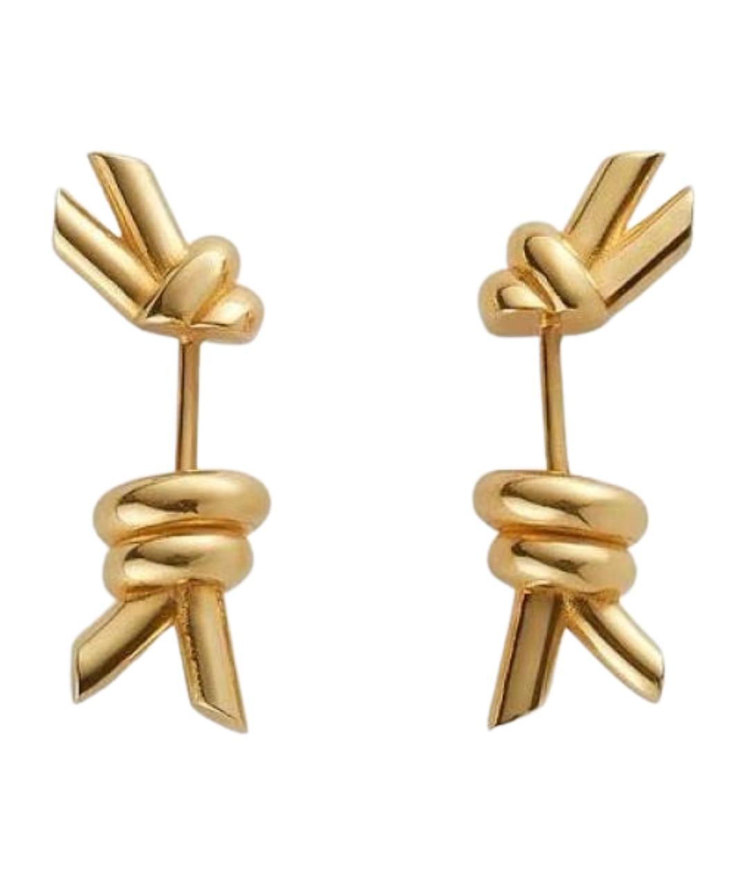 BOTTEGA VENETA Золотые серебряные серьги, фото 1