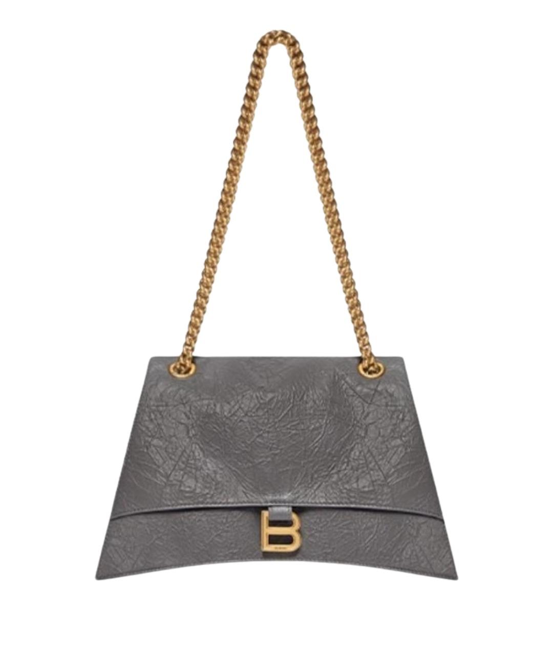 BALENCIAGA Серая кожаная сумка через плечо, фото 1