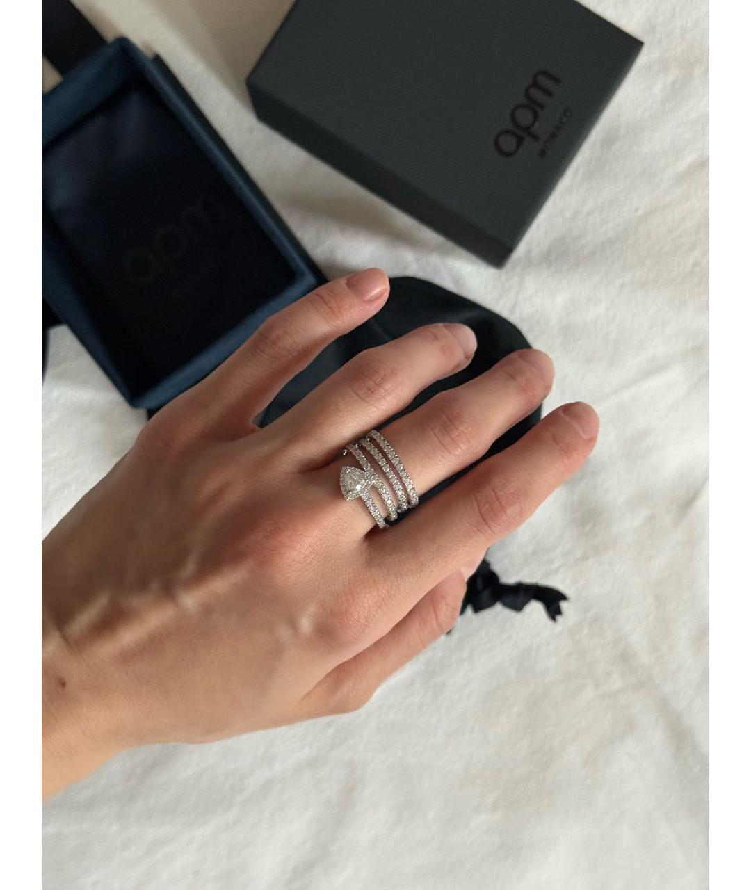 APM Monaco Белое серебряное кольцо, фото 3