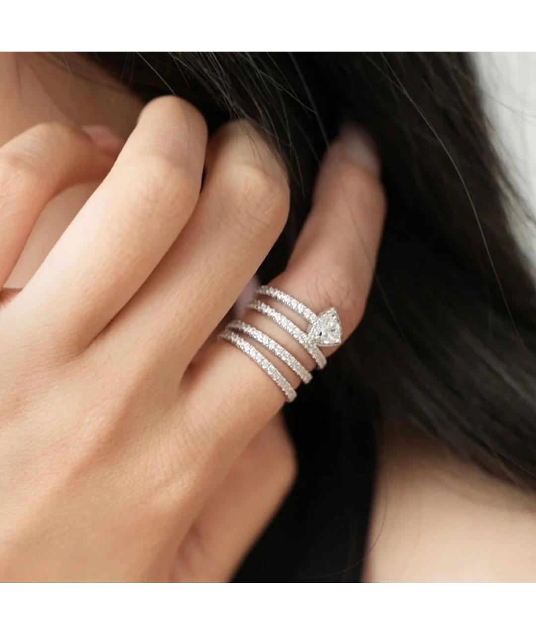 APM Monaco Белое серебряное кольцо, фото 2