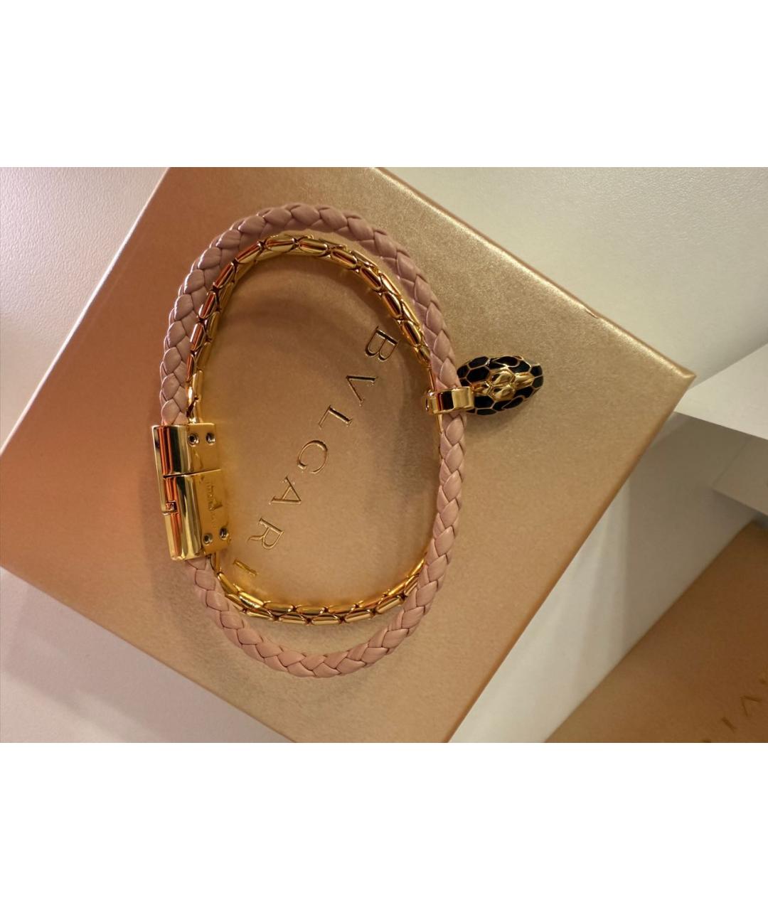 BVLGARI Розовый латунный браслет, фото 3