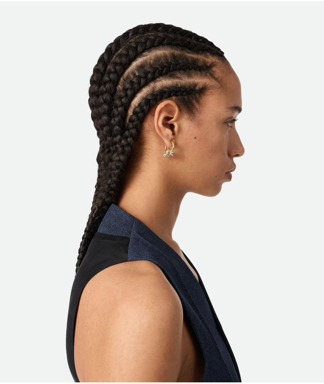 BOTTEGA VENETA Золотые серебряные серьги, фото 2