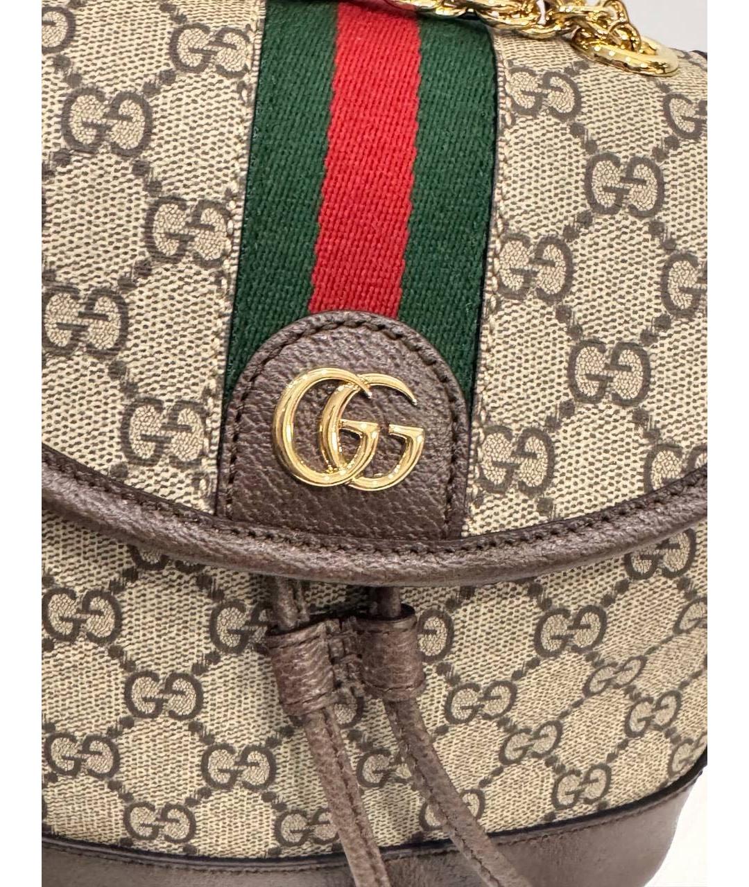 GUCCI Бежевый рюкзак, фото 4
