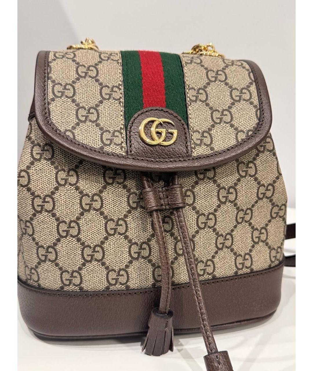 GUCCI Бежевый рюкзак, фото 5