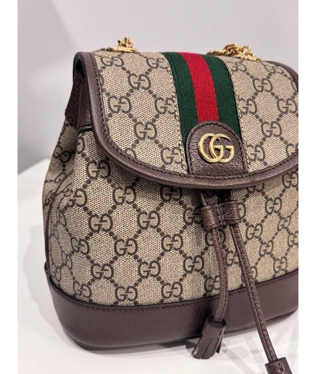 GUCCI Бежевый рюкзак, фото 3