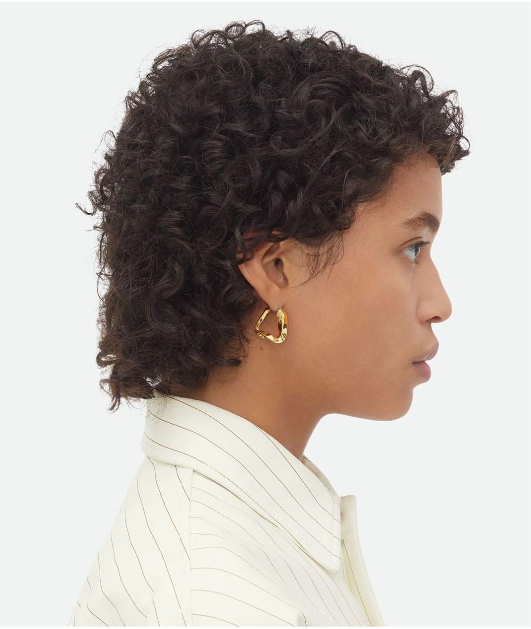 BOTTEGA VENETA Золотые серебряные серьги, фото 2