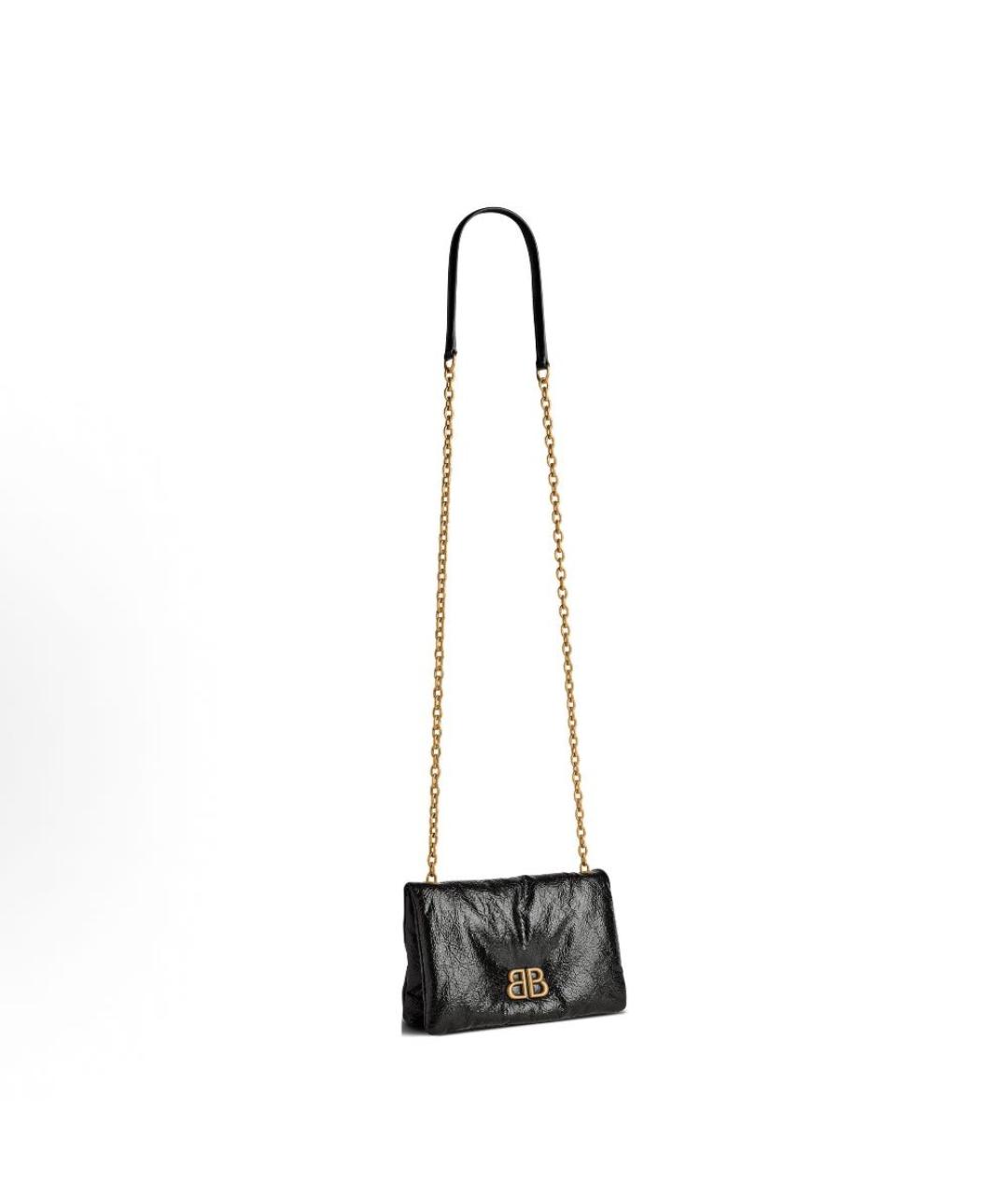 BALENCIAGA Черная кожаная сумка через плечо, фото 2