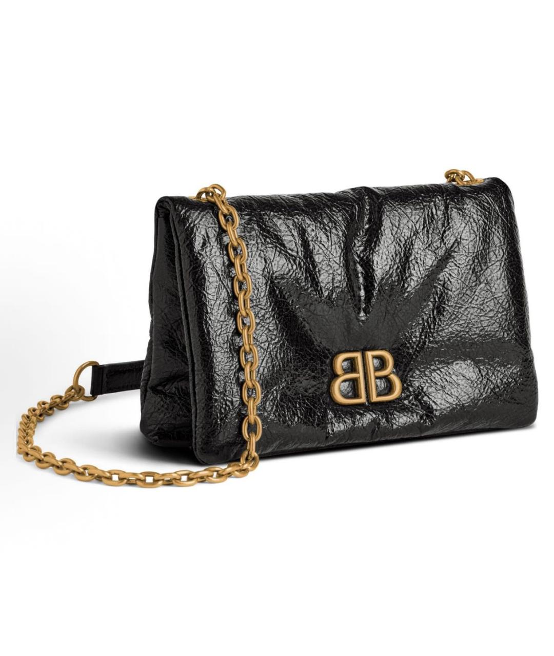 BALENCIAGA Черная кожаная сумка через плечо, фото 3