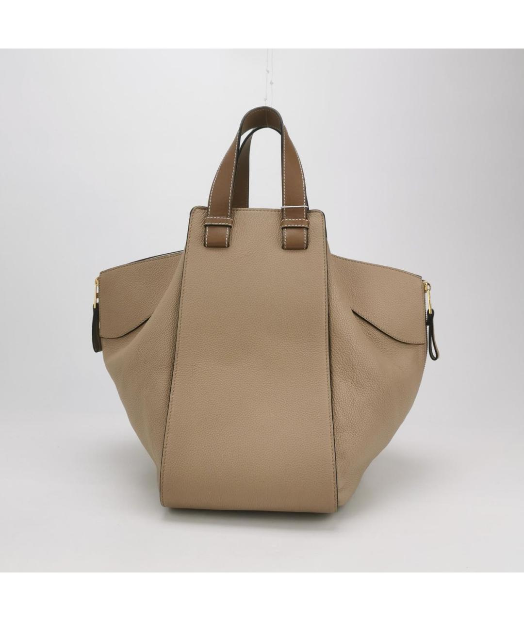 LOEWE Бежевая кожаная сумка тоут, фото 4