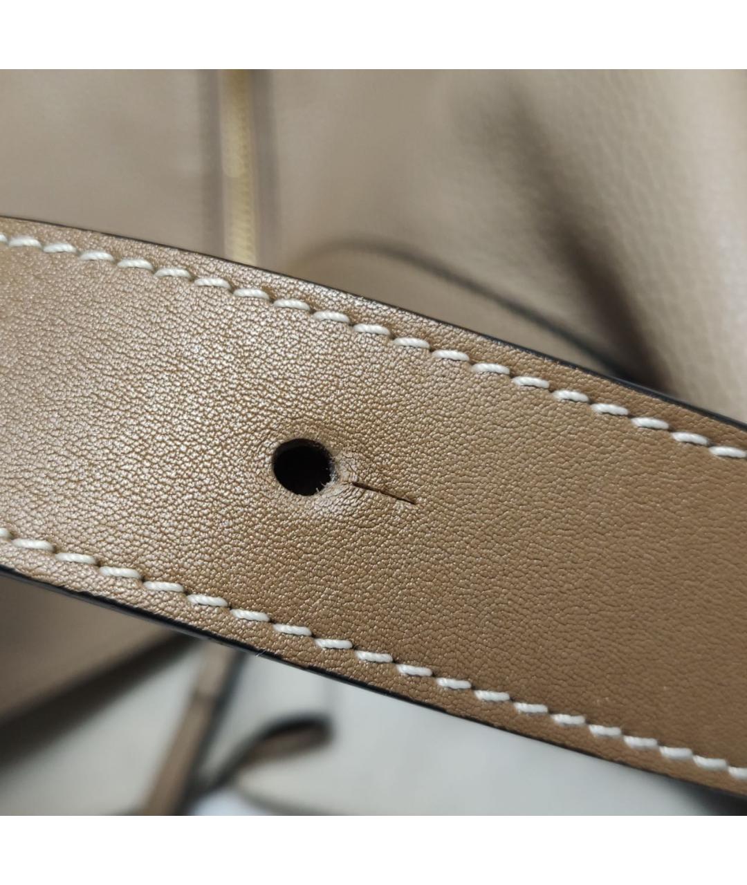 LOEWE Бежевая кожаная сумка тоут, фото 7