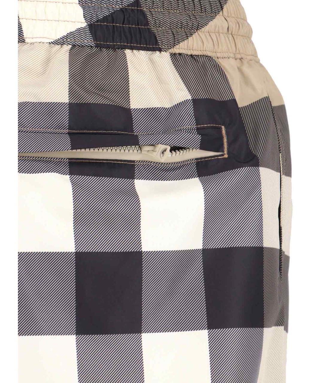 BURBERRY Мульти полиэстеровые шорты, фото 5