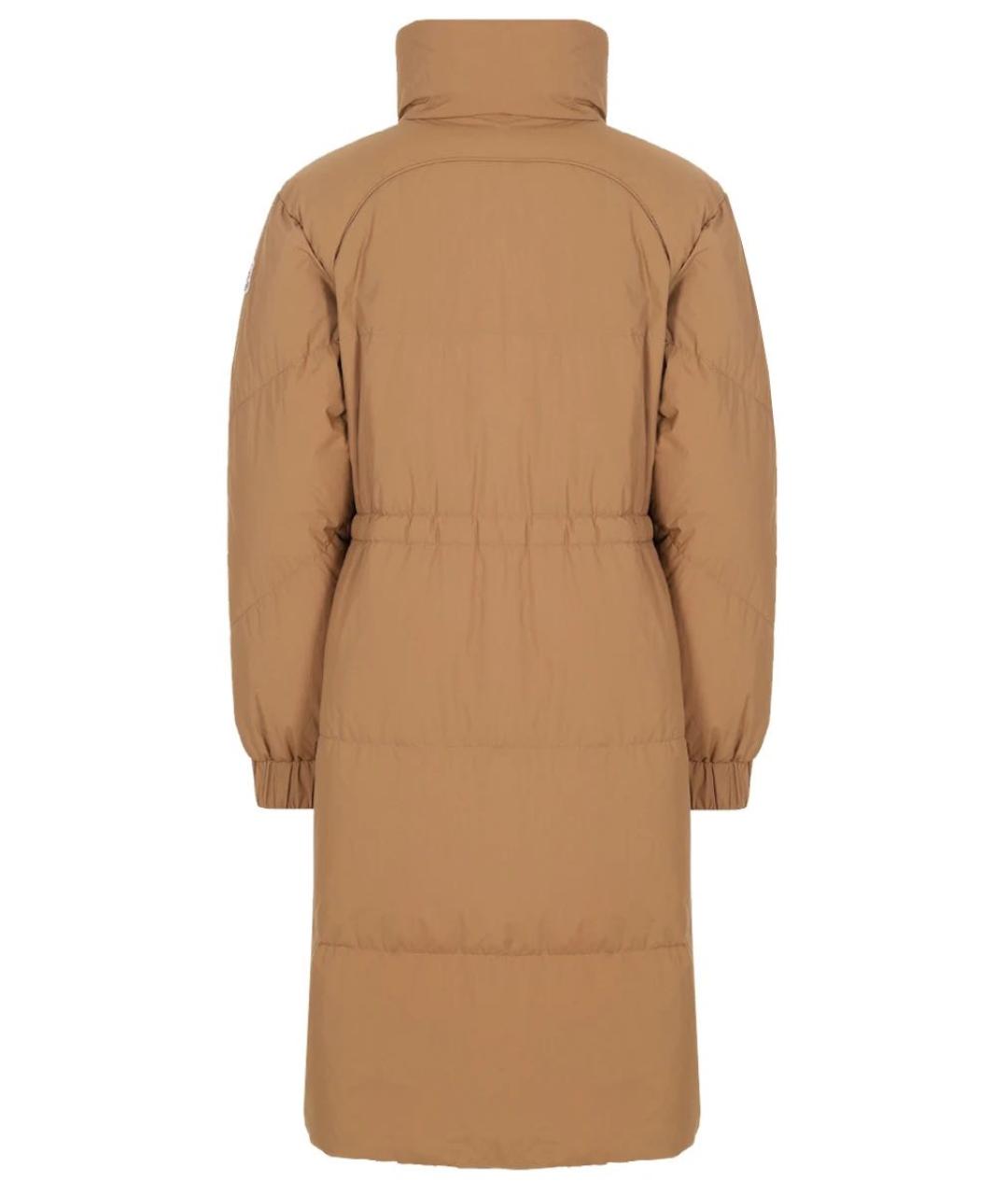 MONCLER Коричневый полиамидовый пуховик, фото 2