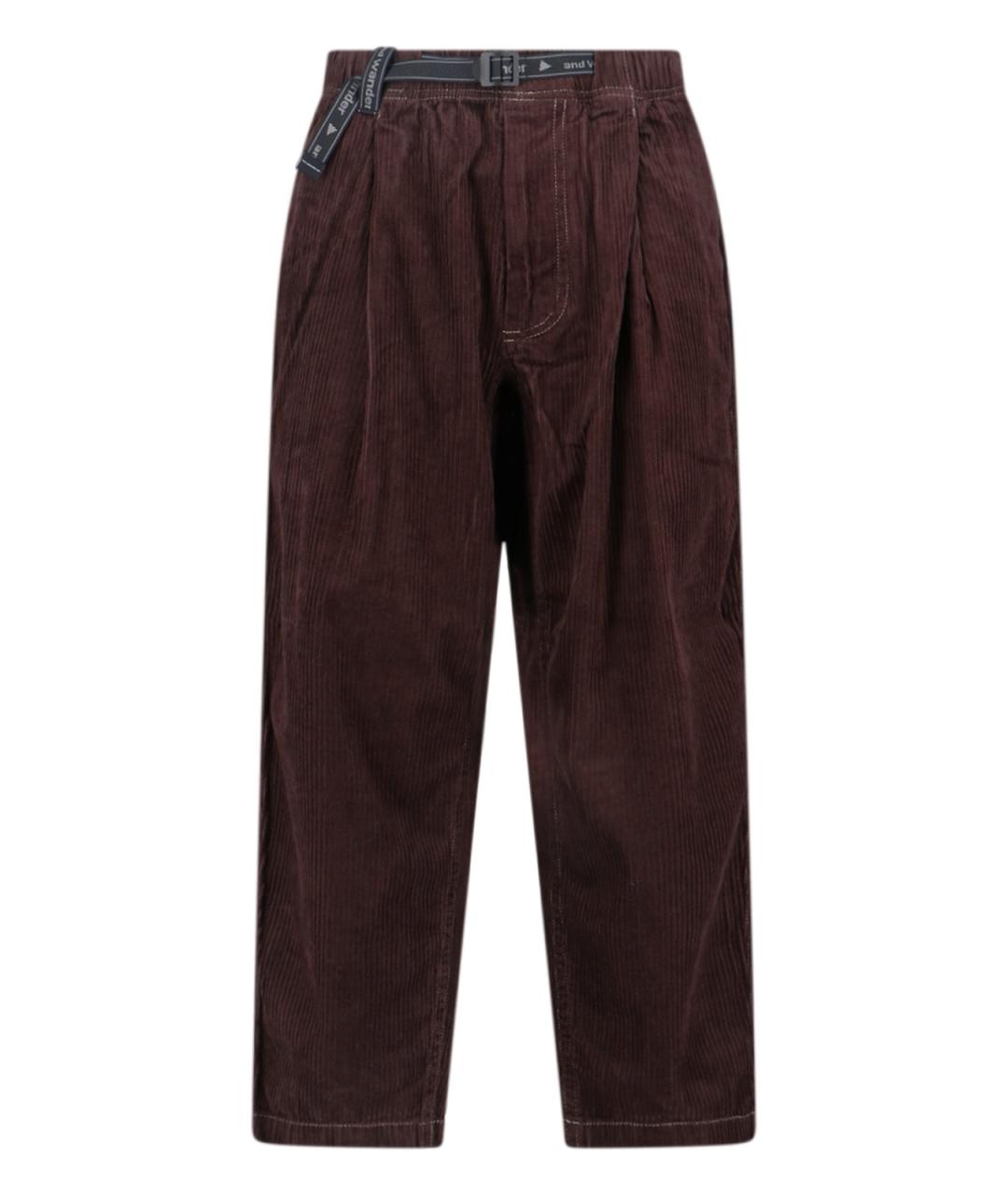 AND WANDER Коричневые хлопковые повседневные брюки, фото 1