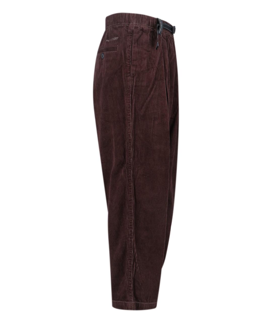 AND WANDER Коричневые хлопковые повседневные брюки, фото 3