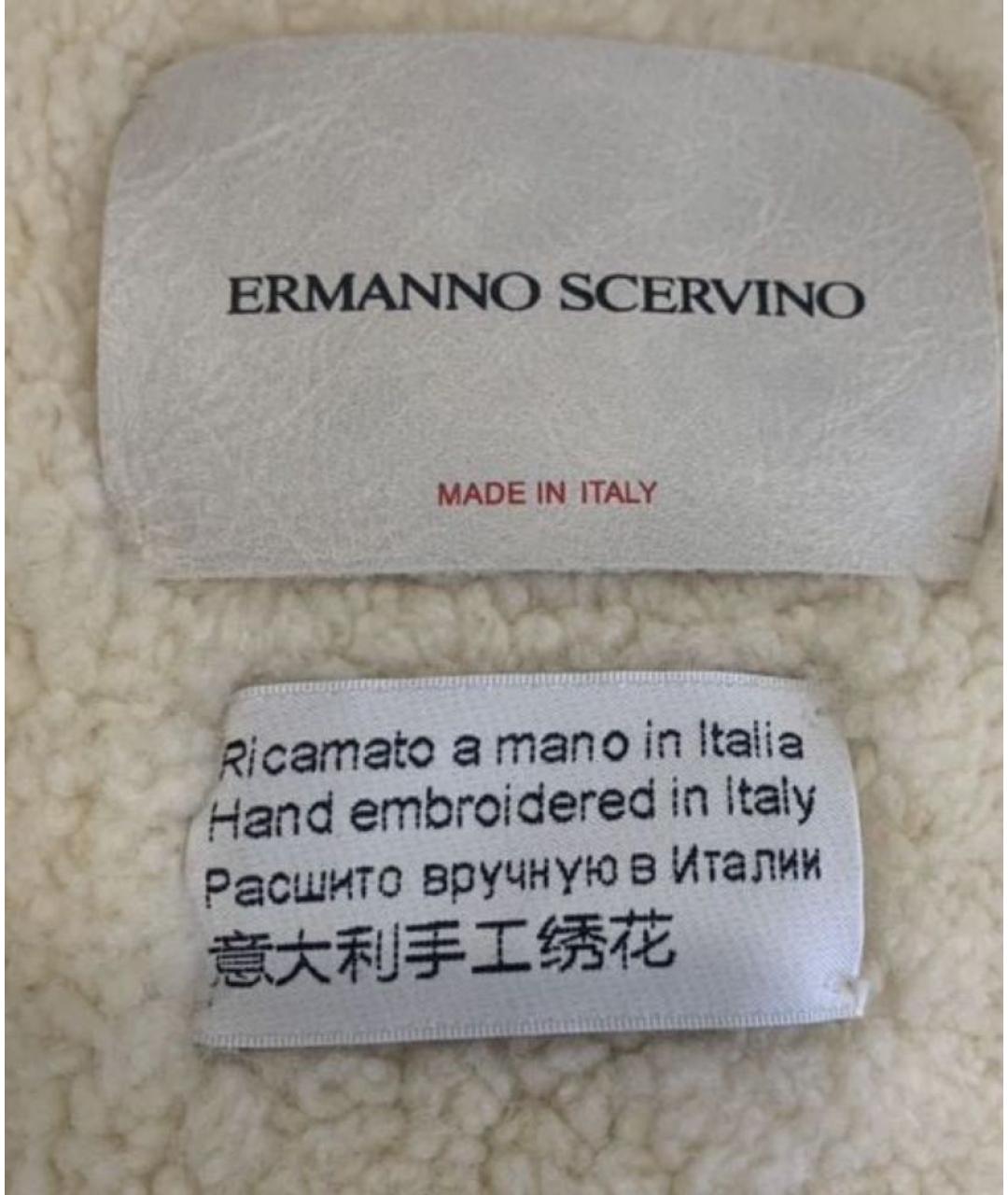 ERMANNO SCERVINO Бежевая дубленка, фото 5