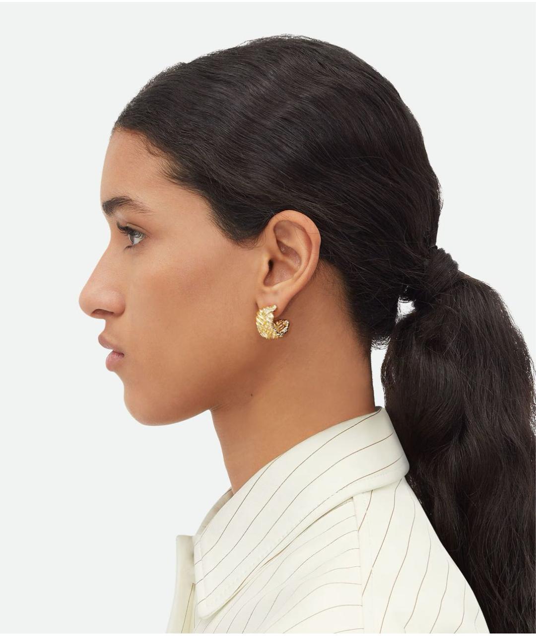 BOTTEGA VENETA Золотые серебряные серьги, фото 4