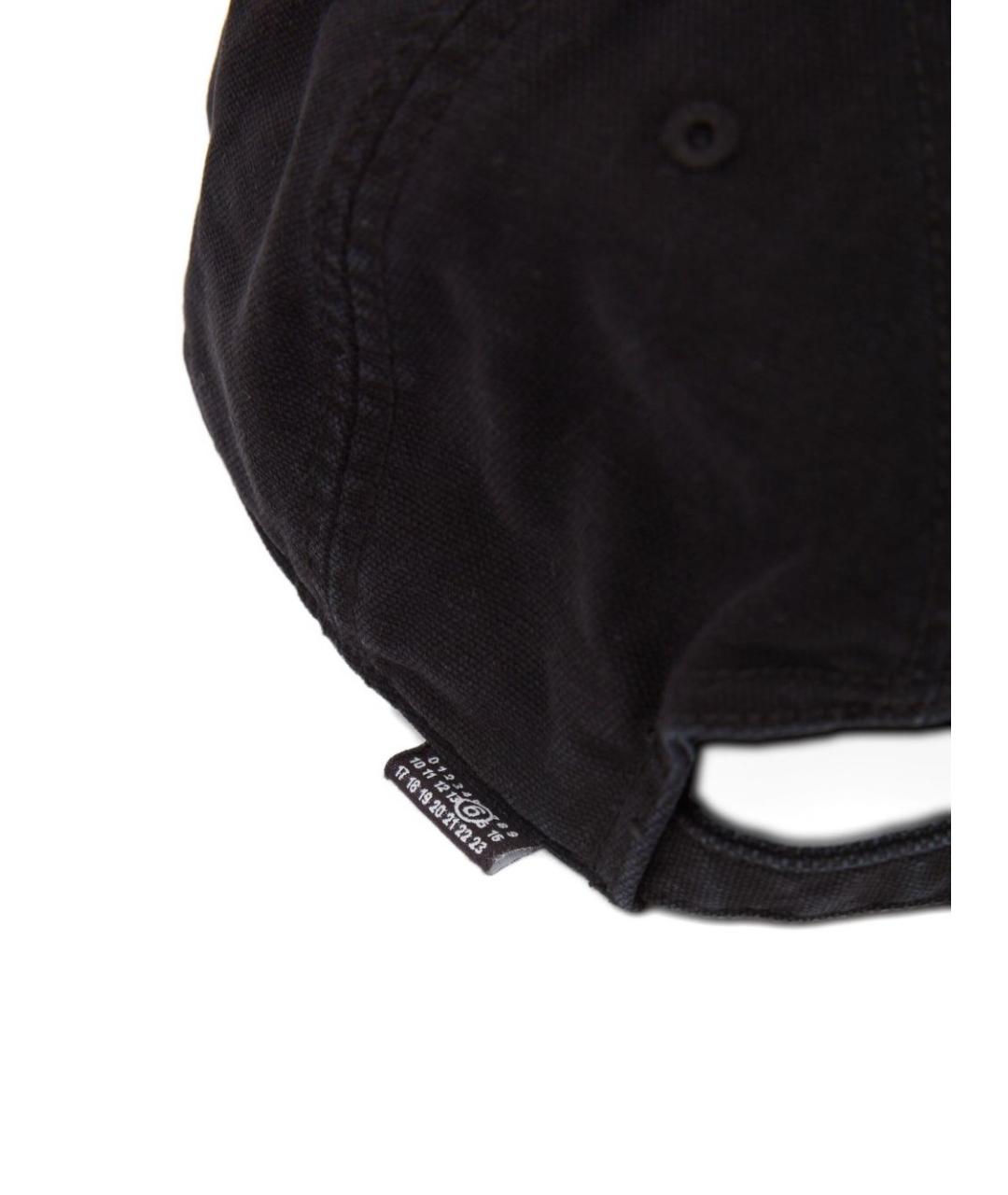 MM6 MAISON MARGIELA Черная хлопковая кепка/бейсболка, фото 3