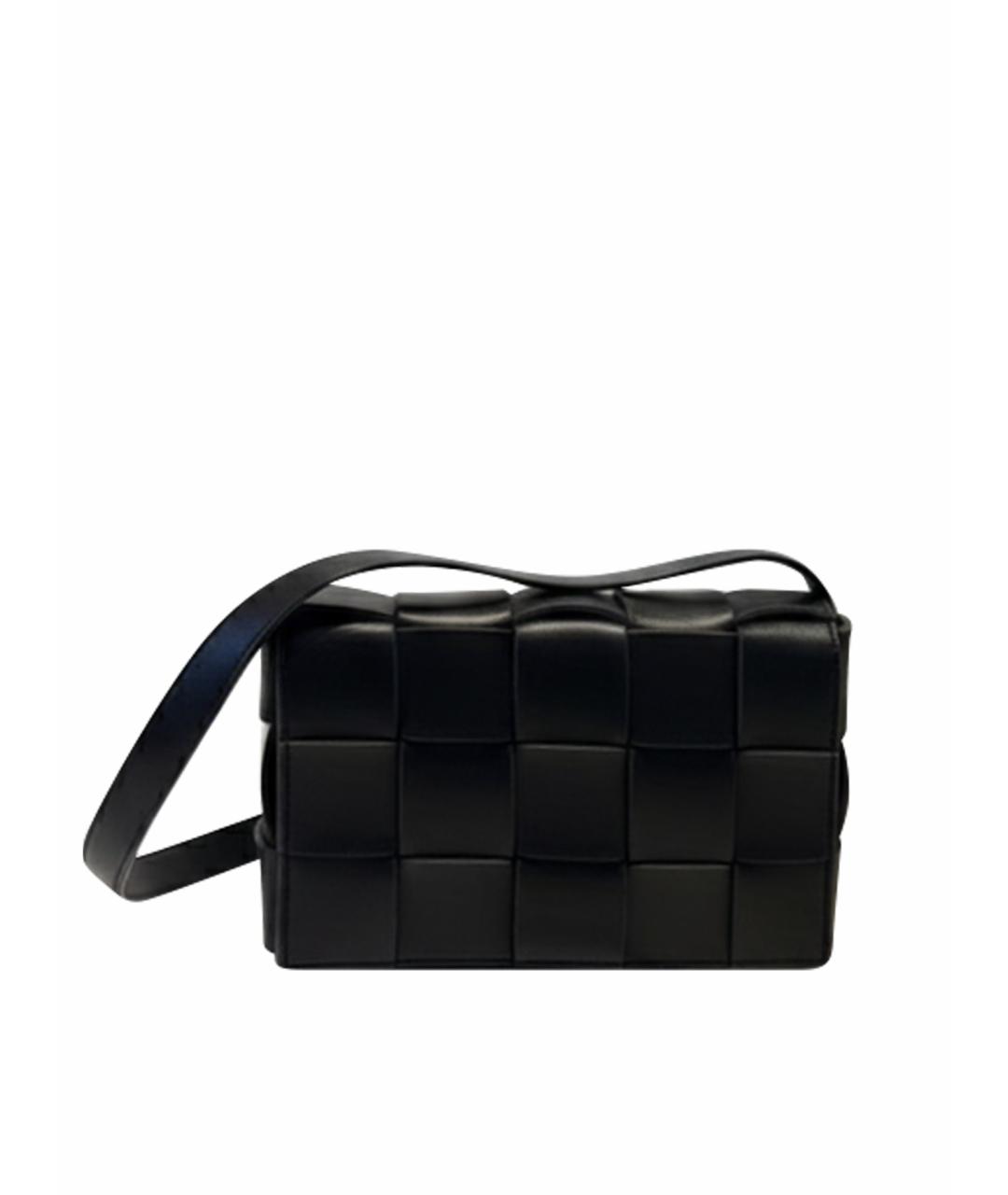 BOTTEGA VENETA Черная кожаная сумка через плечо, фото 1