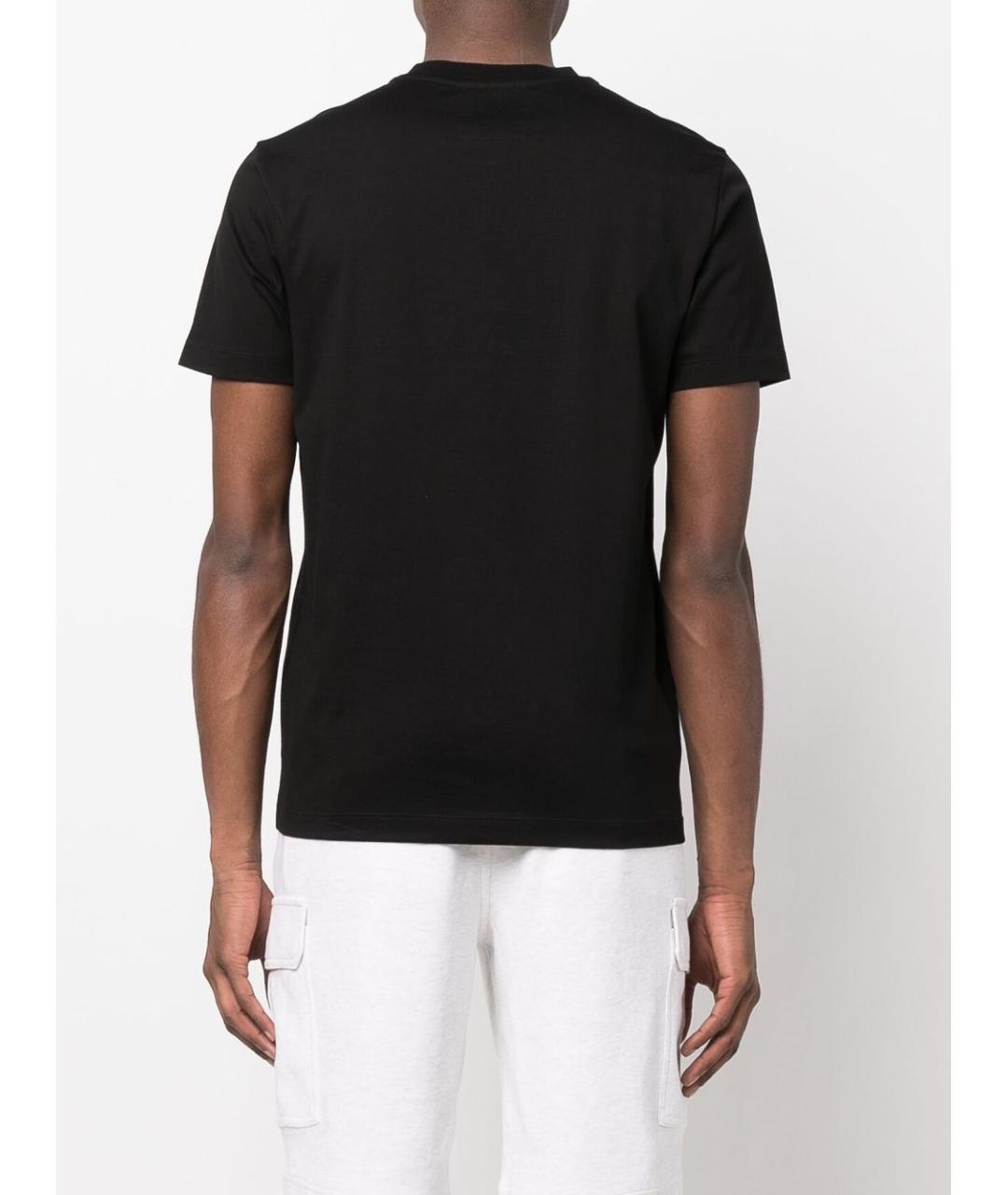 EMPORIO ARMANI Черная хлопковая футболка, фото 3