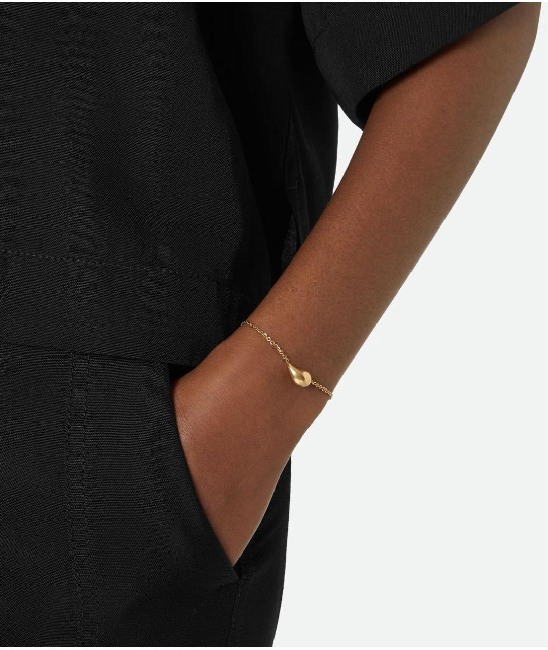 BOTTEGA VENETA Золотой серебряный браслет, фото 2