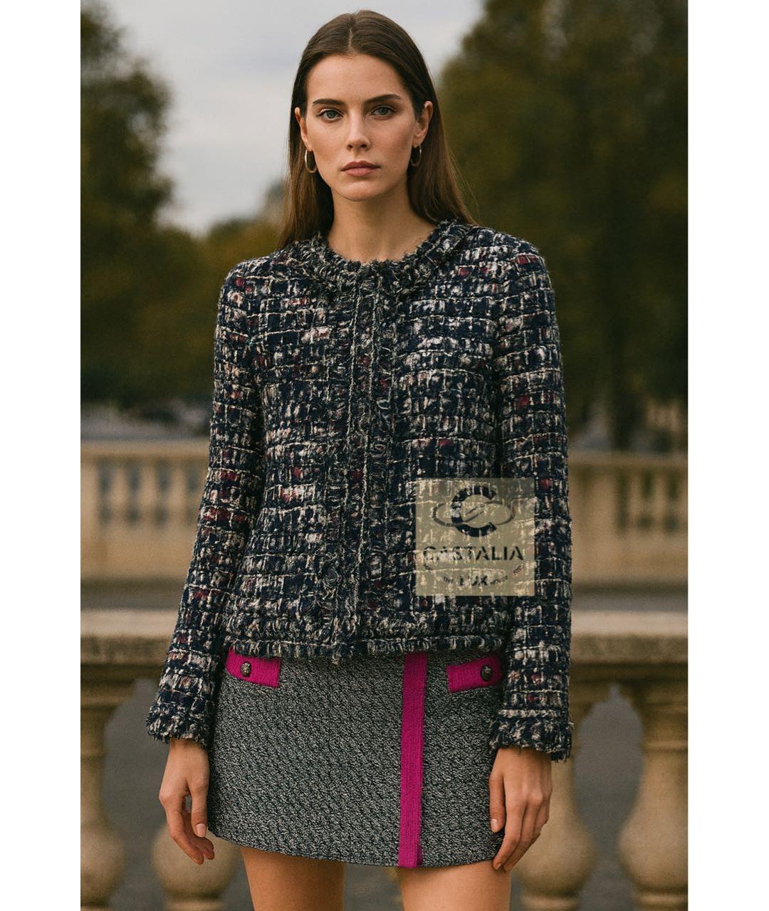 CHANEL Мульти твидовый жакет/пиджак, фото 4