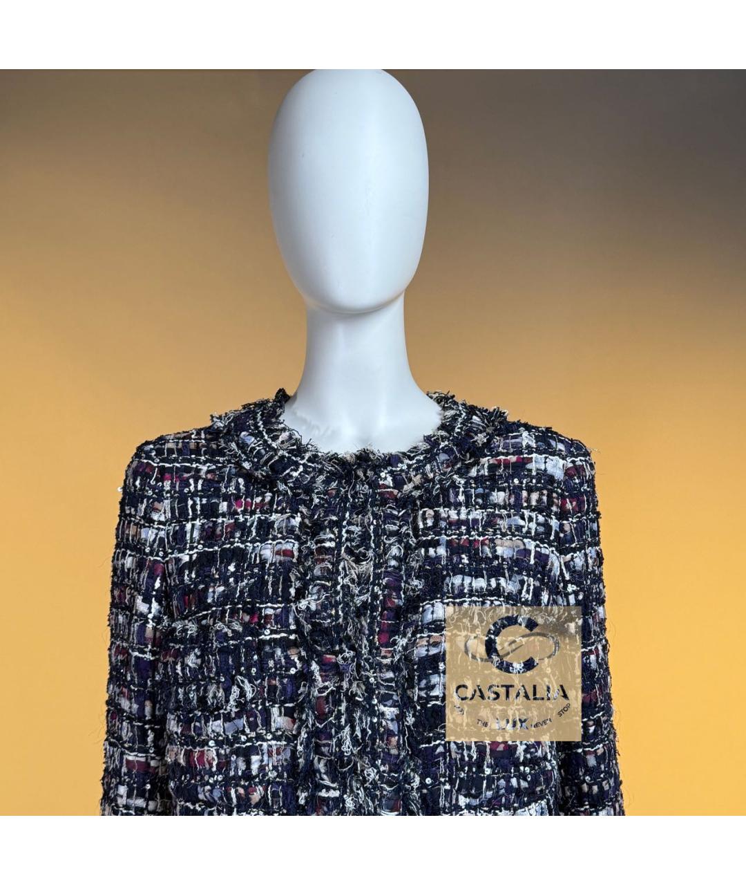 CHANEL Мульти твидовый жакет/пиджак, фото 6