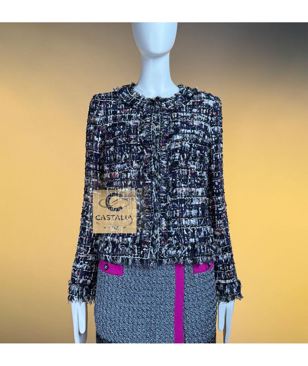 CHANEL Мульти твидовый жакет/пиджак, фото 5