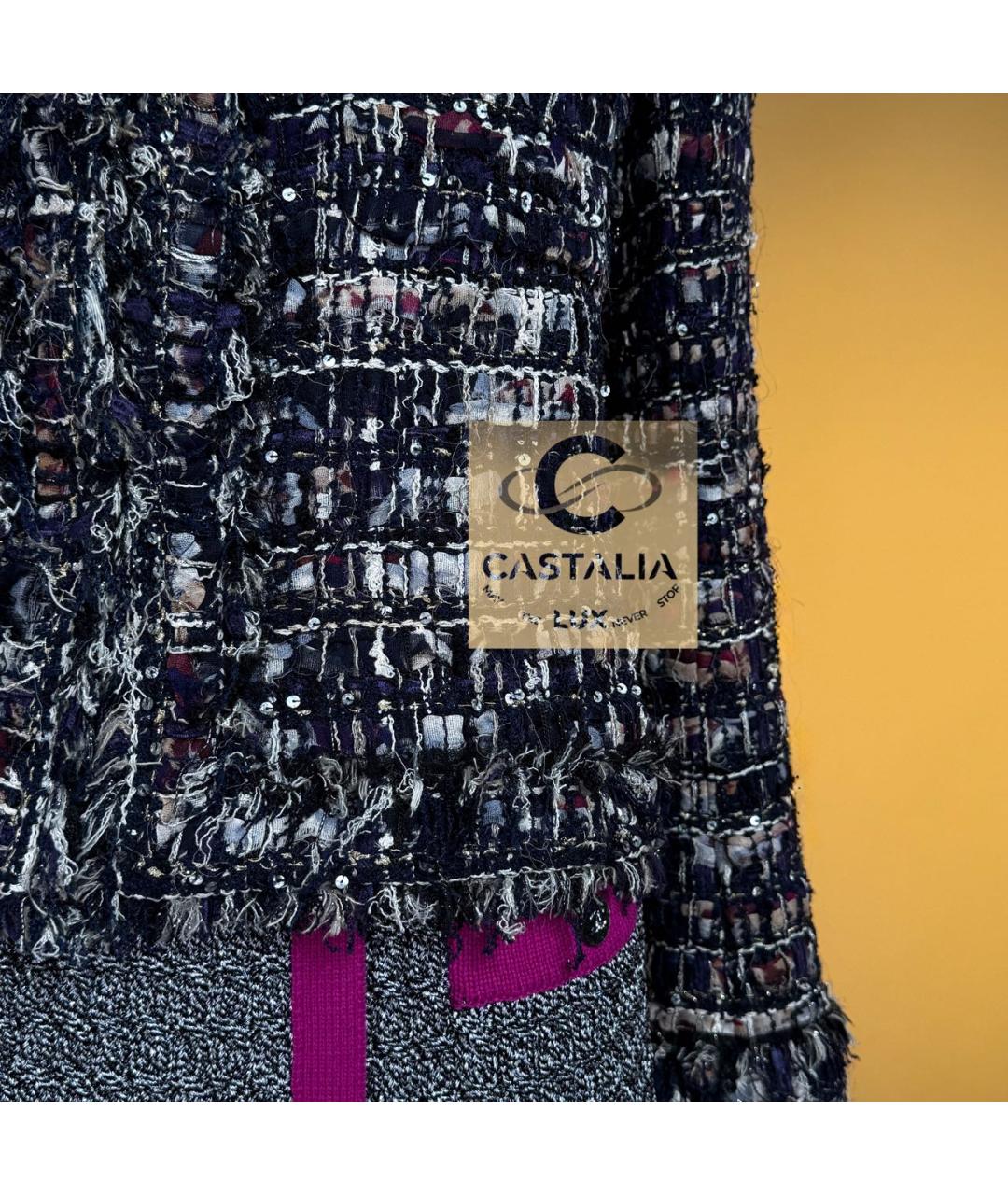 CHANEL Мульти твидовый жакет/пиджак, фото 8