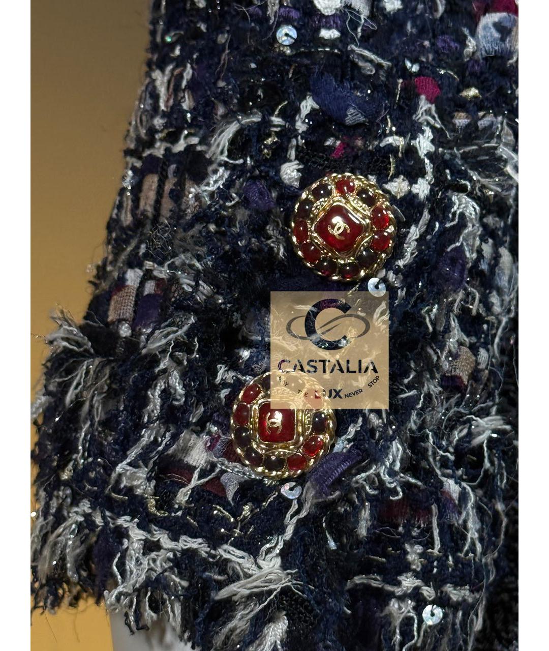 CHANEL Мульти твидовый жакет/пиджак, фото 7