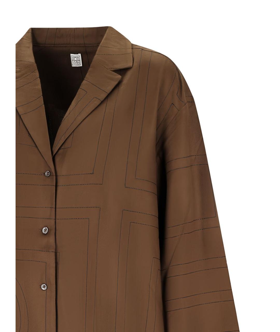 TOTEME Коричневая рубашка, фото 2