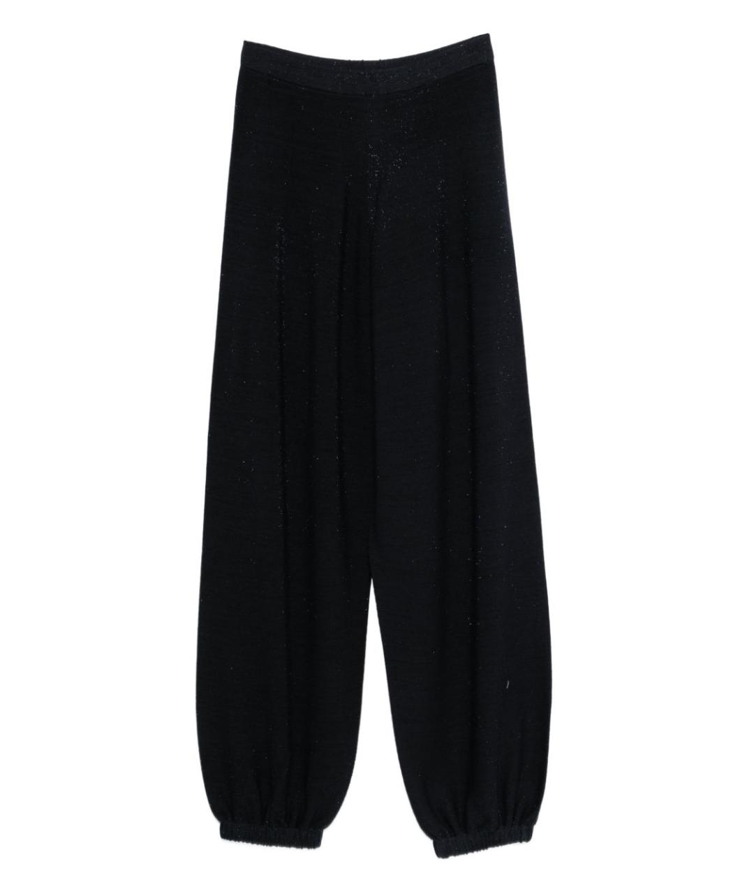 FABIANA FILIPPI Темно-синие шерстяные прямые брюки, фото 1