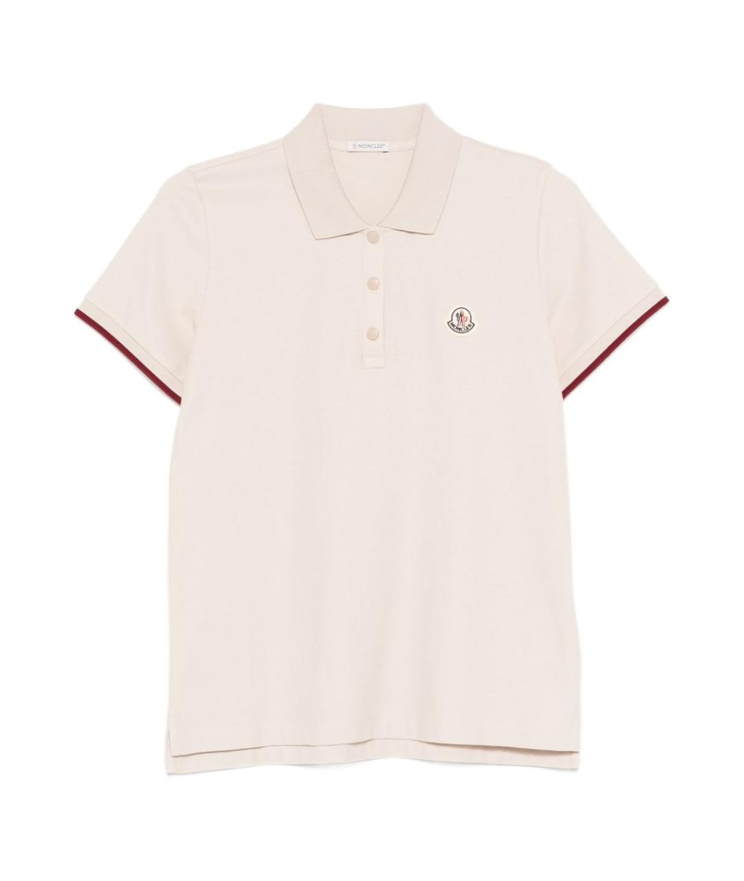 MONCLER Бежевая хлопковая футболка, фото 1