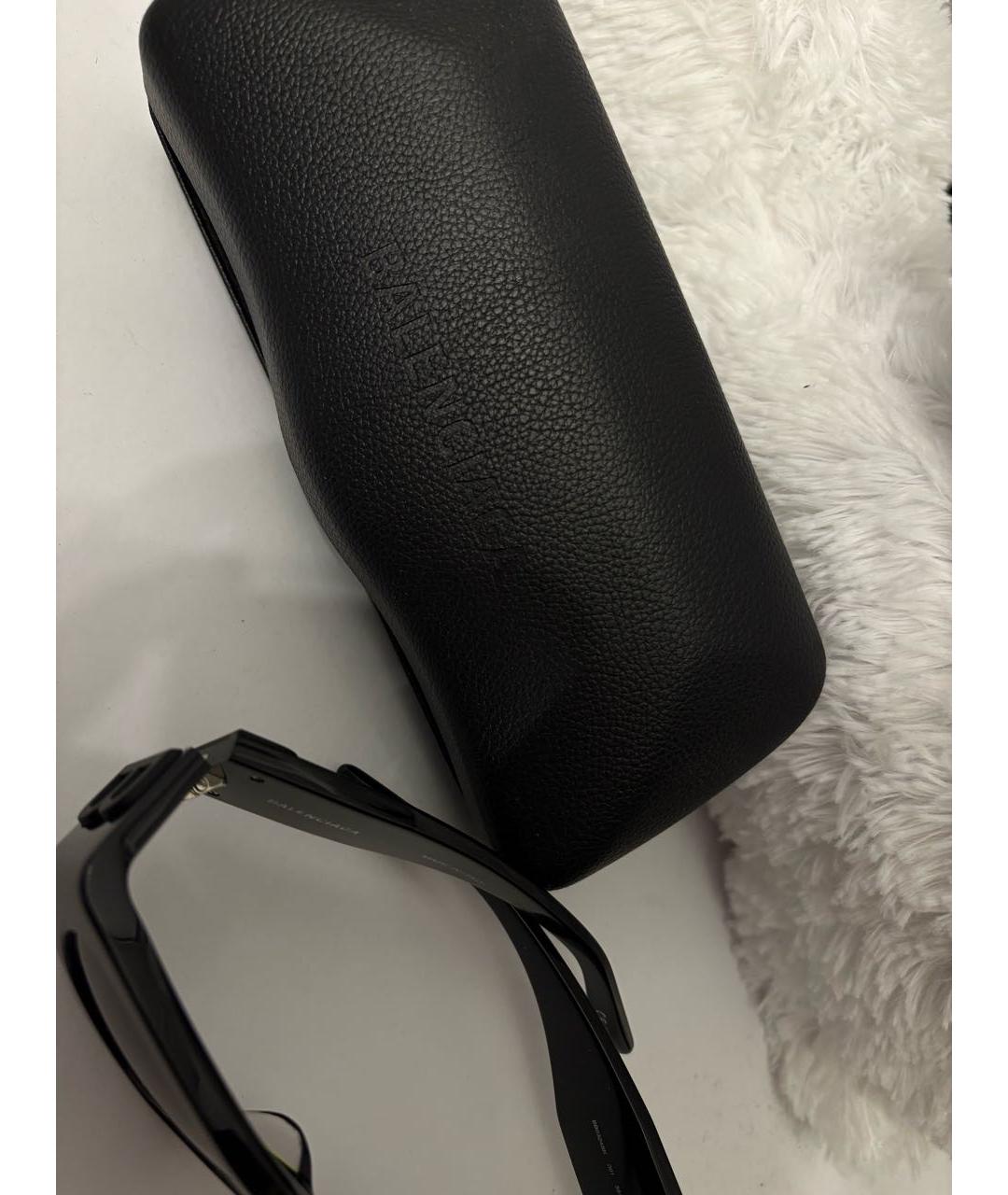 BALENCIAGA Черные пластиковые солнцезащитные очки, фото 4